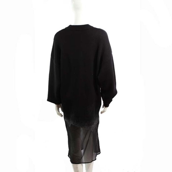 NWOT ALEXANDER WANG Sustainable Mixed Media Silk/Wool Dress XS - Picture 6 of 10